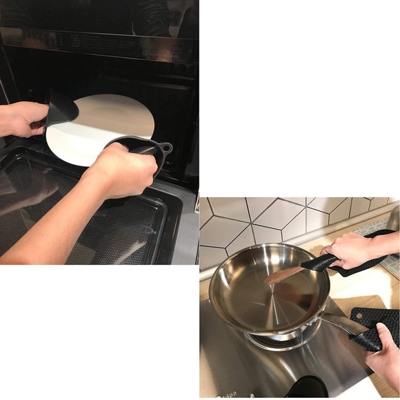 MOMOCAT 4Pack Pot Holders and Silicone Mini Oven Mitts Set Resistant Oven Gloves - Picture 6 of 8